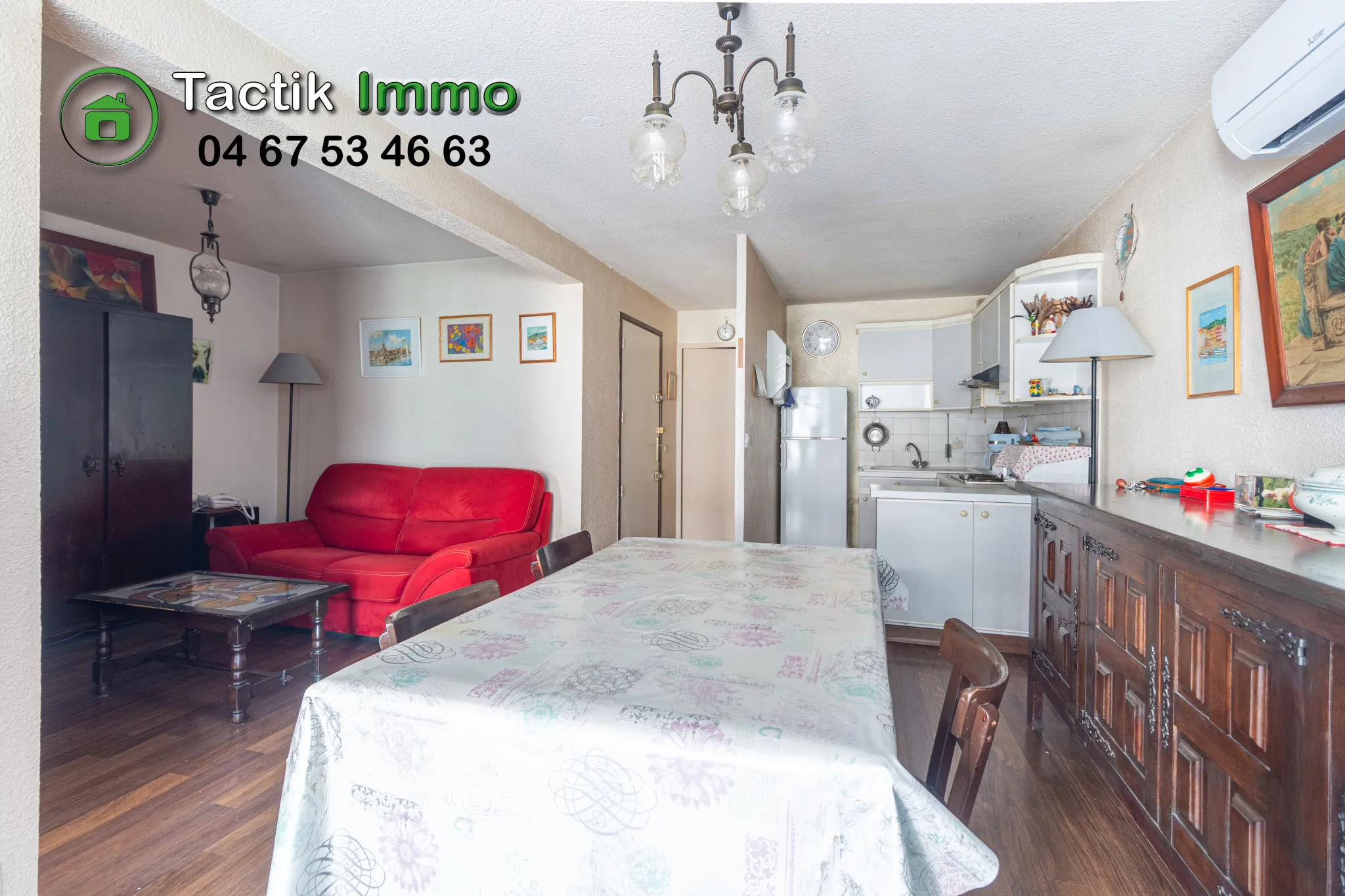 Appartement traversant de 52 m² à Sète, proche des commodités 