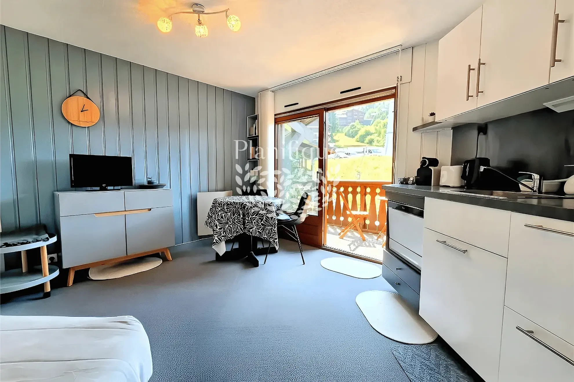 Studio meublé de 23 m² à Saint-Gervais-les-Bains, proche pistes et commodités 