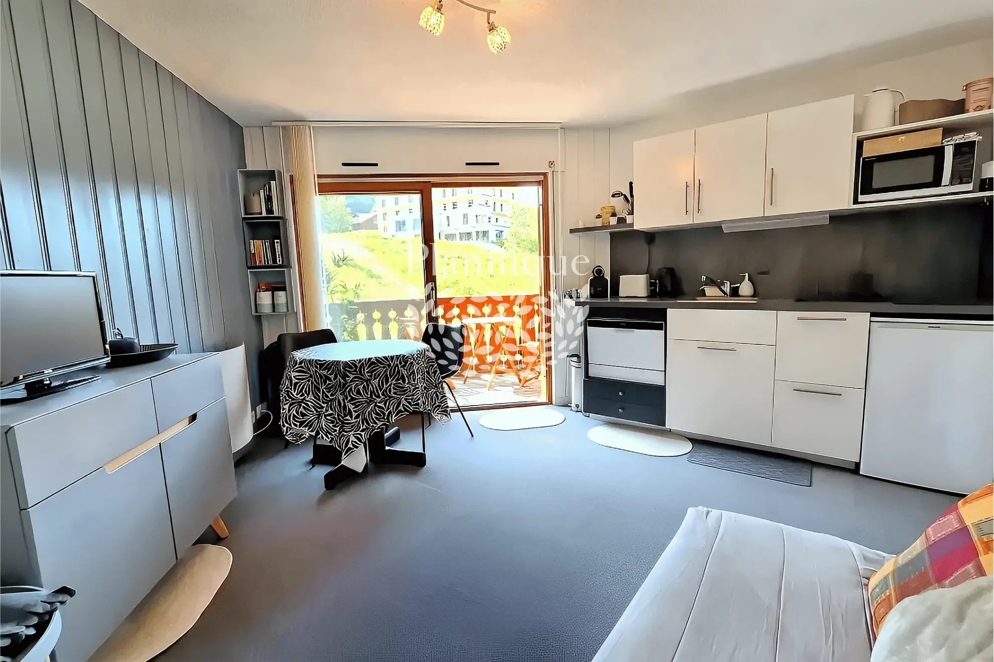 Studio meublé de 23 m² à Saint-Gervais-les-Bains, proche pistes et commodités 