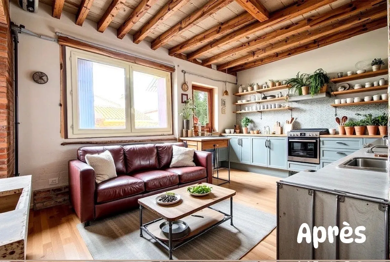 Maison de village à rénover à Milhaud avec cour et cave 