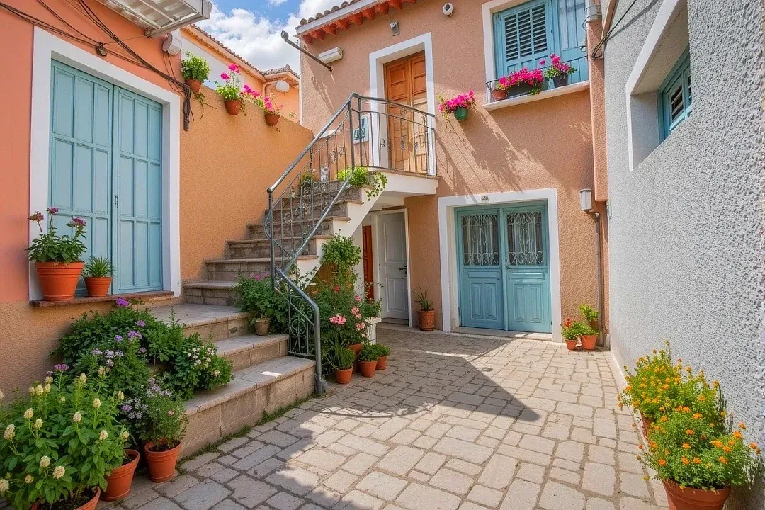 Maison de village à rénover à Milhaud avec cour et cave 