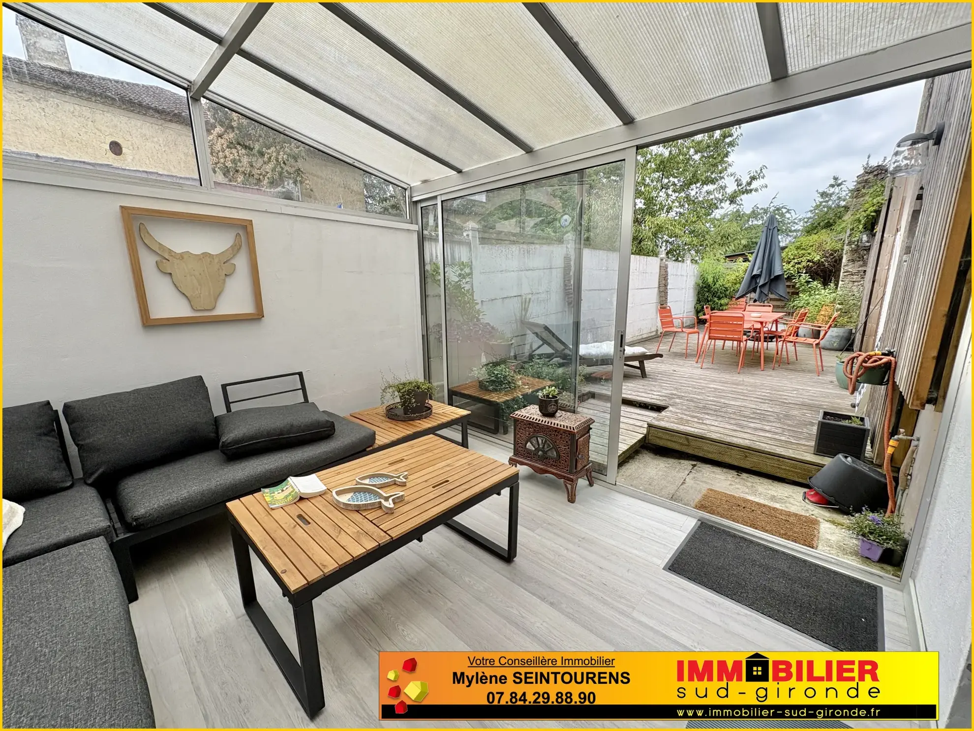 Charmante maison de village avec 3 chambres et cour privée à Castets et Castillon