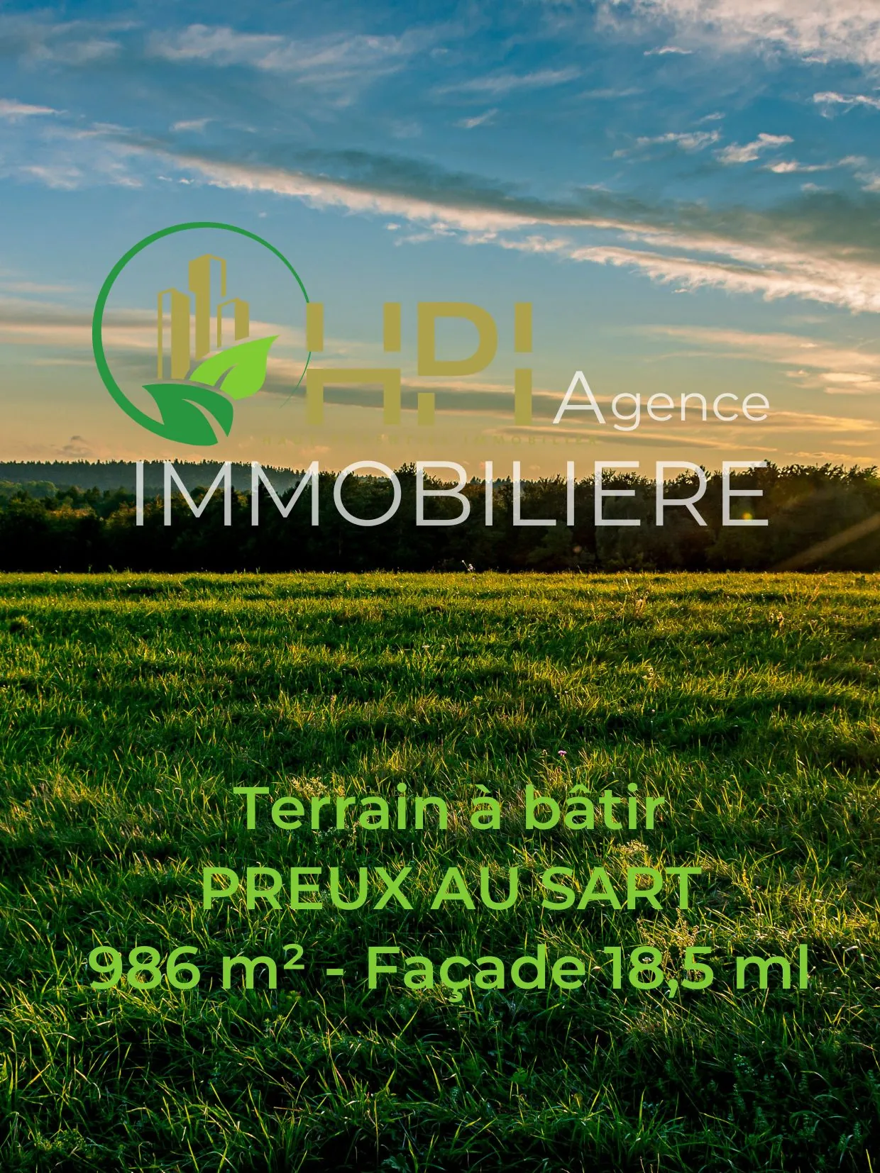 Terrain constructible de 986 m² à Preux au Sart - Spacieux et calme