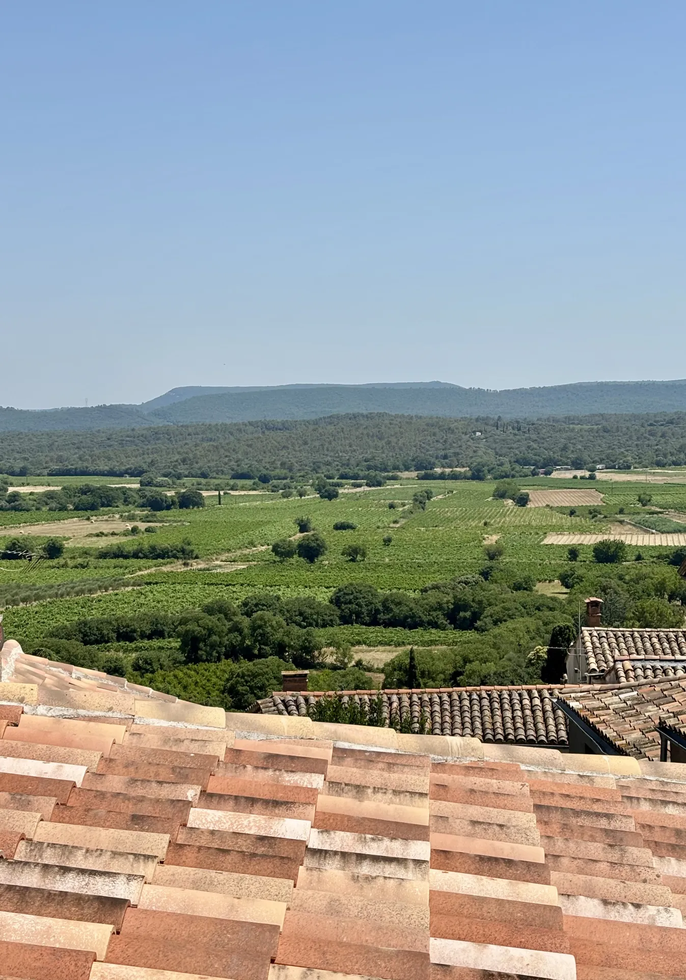 Maison de village en pierre à Corconne avec vue sur vignobles et stationnement 
