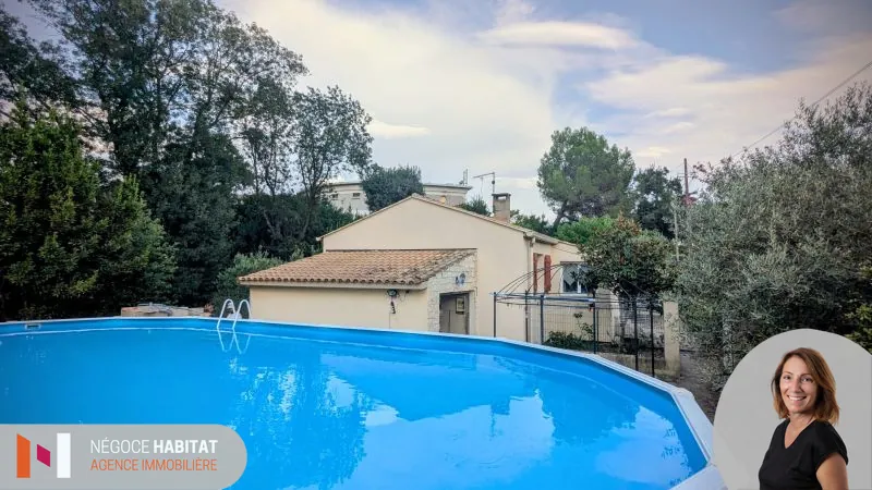 Villa de plain-pied avec piscine et grand terrain à Saint Théodorit