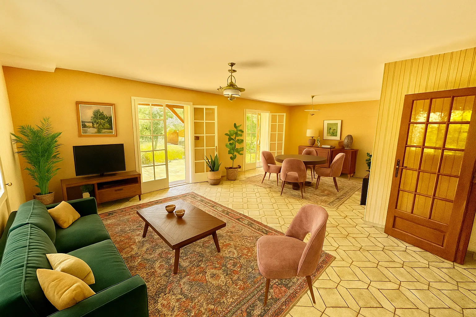 Maison familiale avec grand jardin et dépendances à Mirefleurs