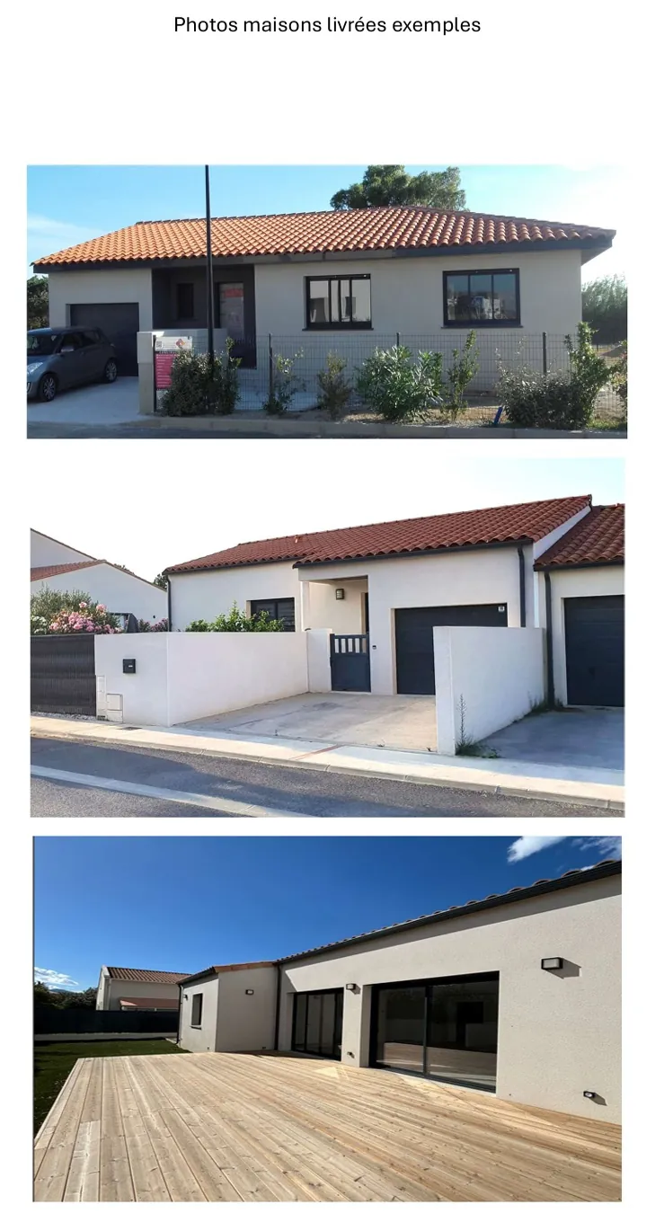 Maison neuve 3 faces avec garage à Corneilla-del-Vercol - Norme RE2020 