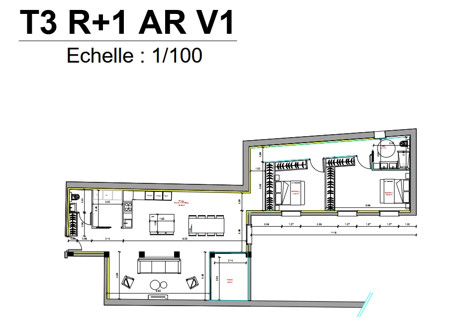 Appartement de standing à Bagnères-de-Bigorre face aux Coustous – Neuf ou à rénover 