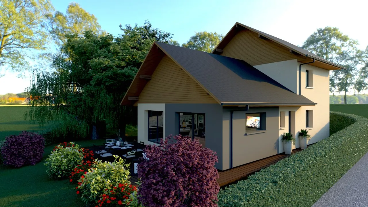 Terrain à bâtir de 852 m² à Viuz-en-Sallaz avec vue montagne 