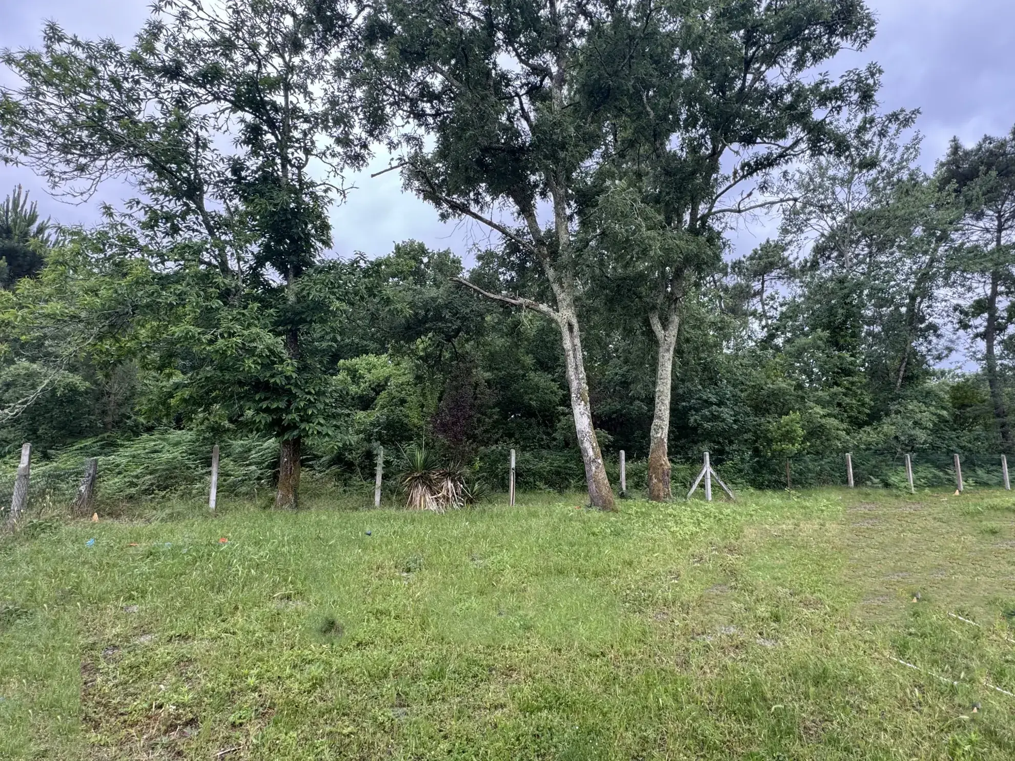 Terrain constructible de 1010 m² avec maison à rénover à Balanos, Le Teich 