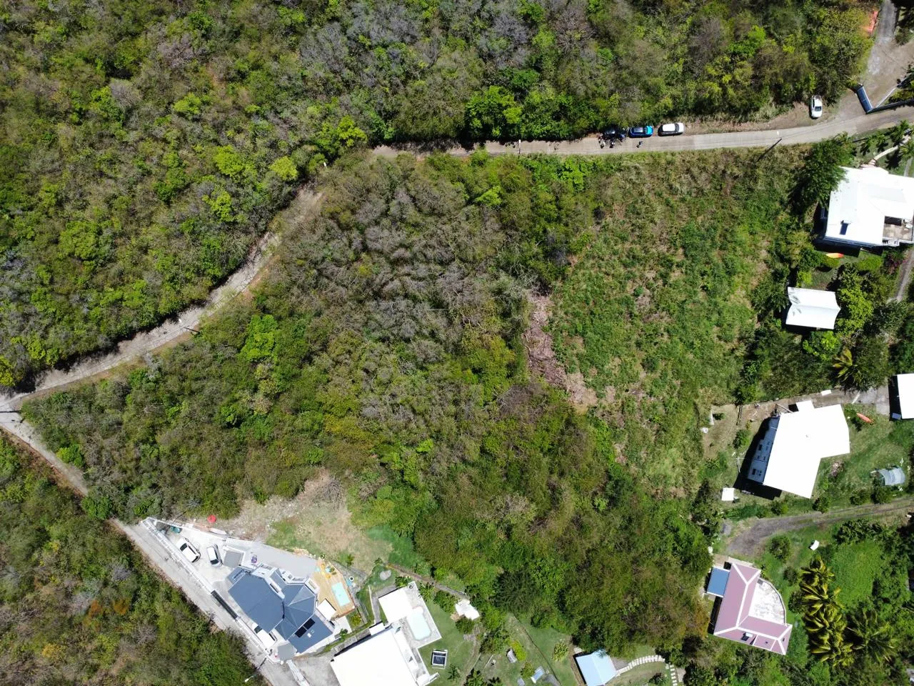 Terrain constructible avec vue mer au Pointe la Rose - Le Robert 