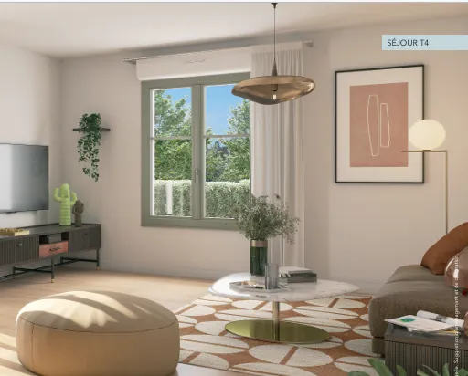 Appartement T2 neuf à Rosny-sur-Seine avec balcon et stationnement en livraison en 2027 