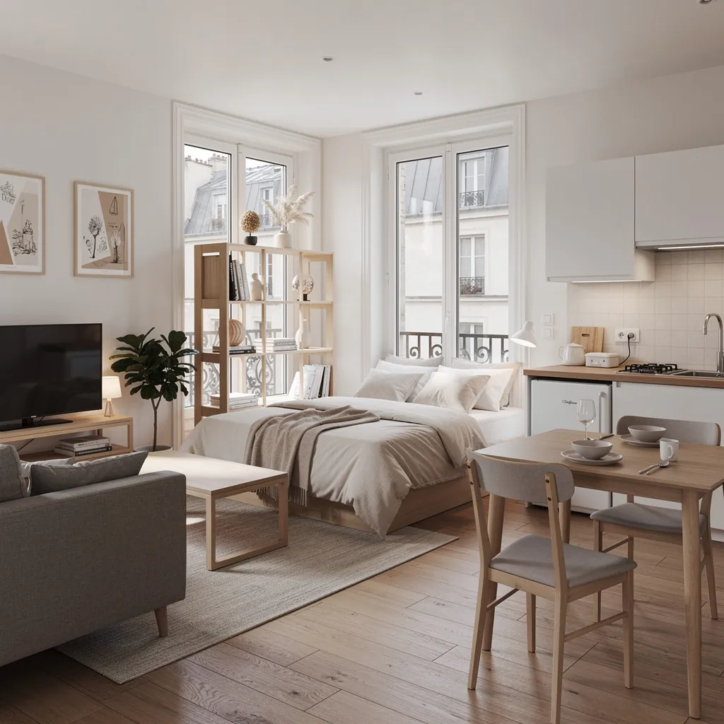 Studio neuf lumineux de 32 m2 avec accès rooftop à Issy-les-Moulineaux