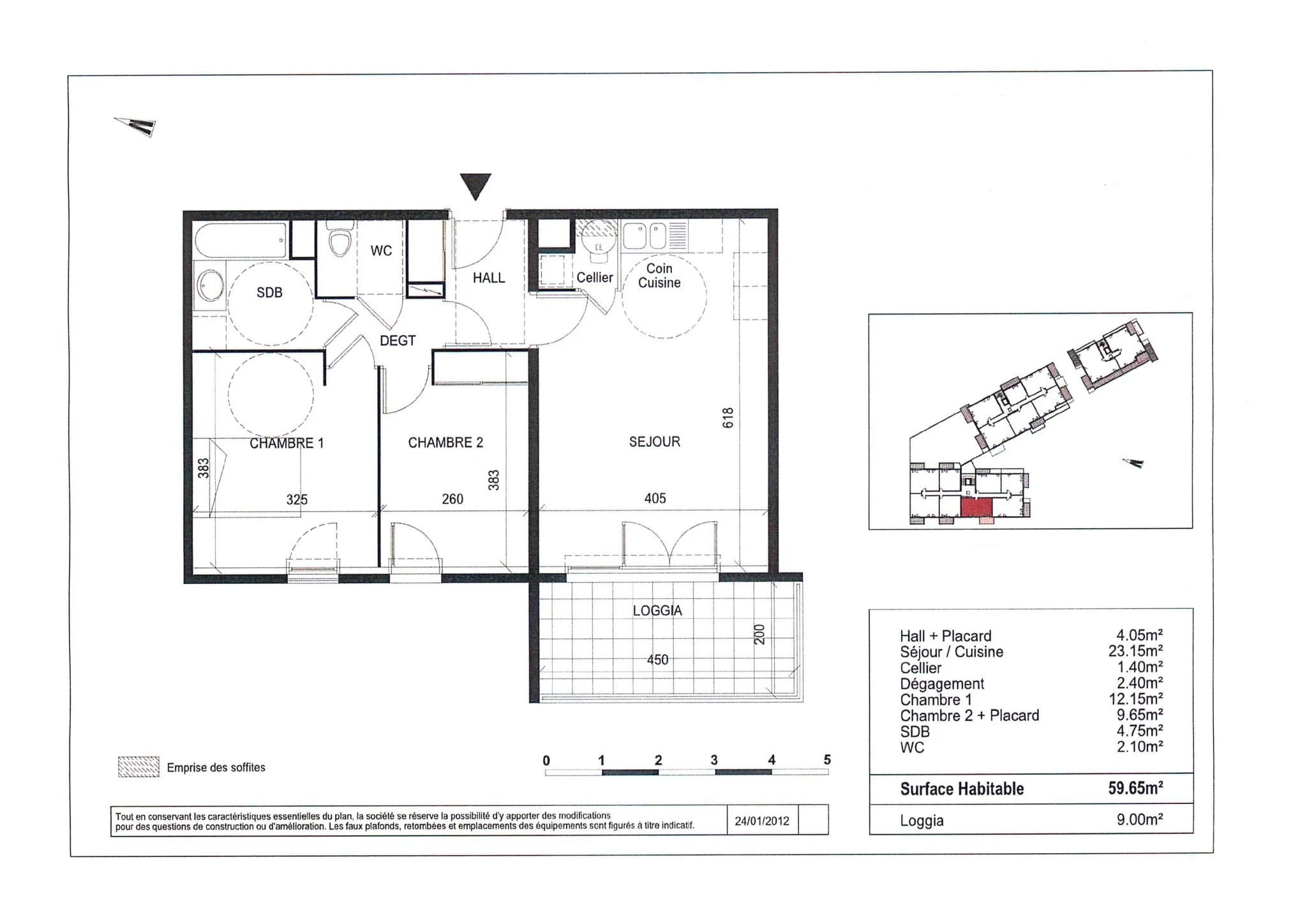 Appartement 3 pièces à vendre à Montpellier – 59,65 m² avec terrasse et garage sécurisé 