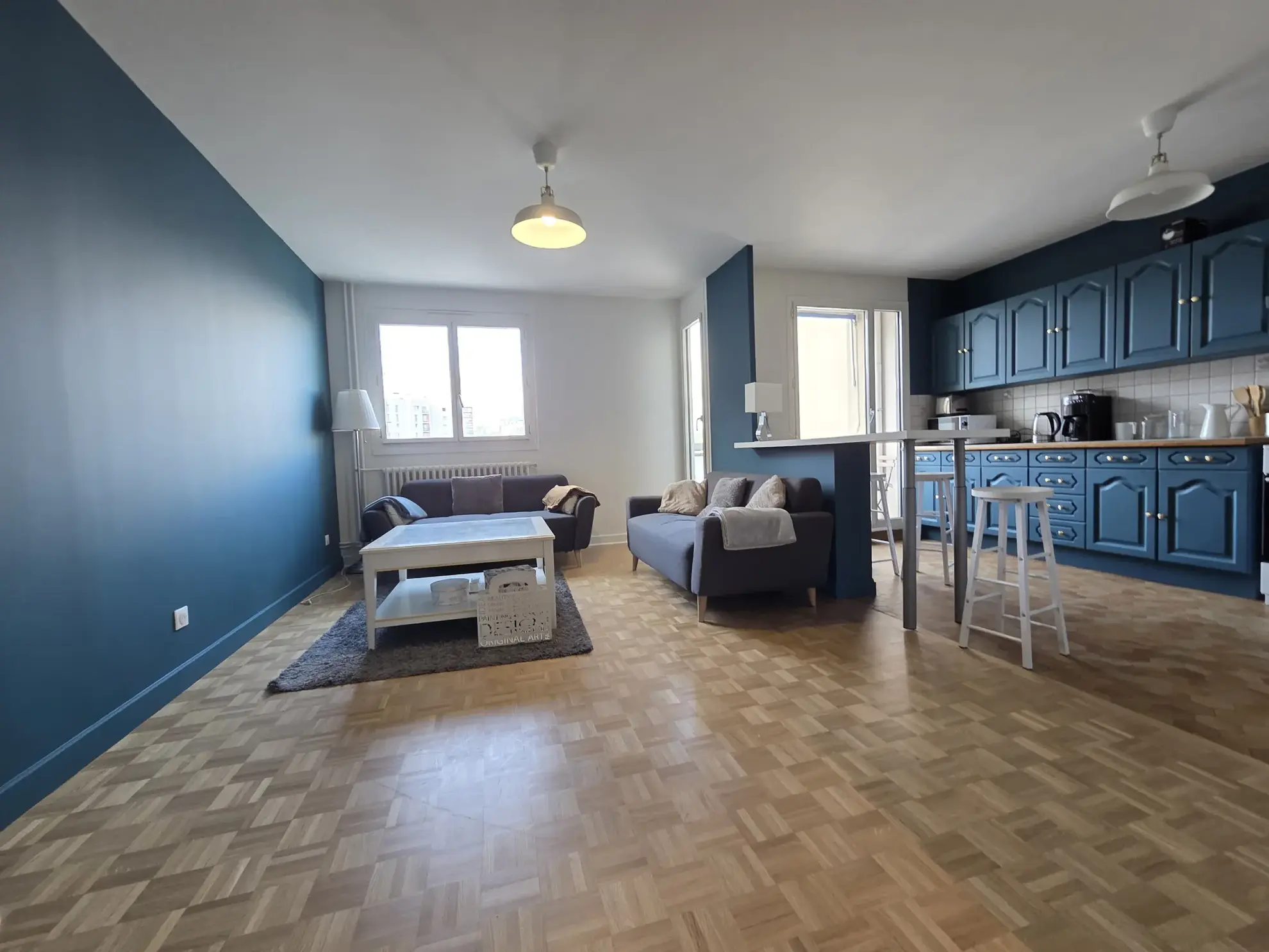 Appartement F4 rénové avec balcon et garage à Bellevue, Saint-Étienne