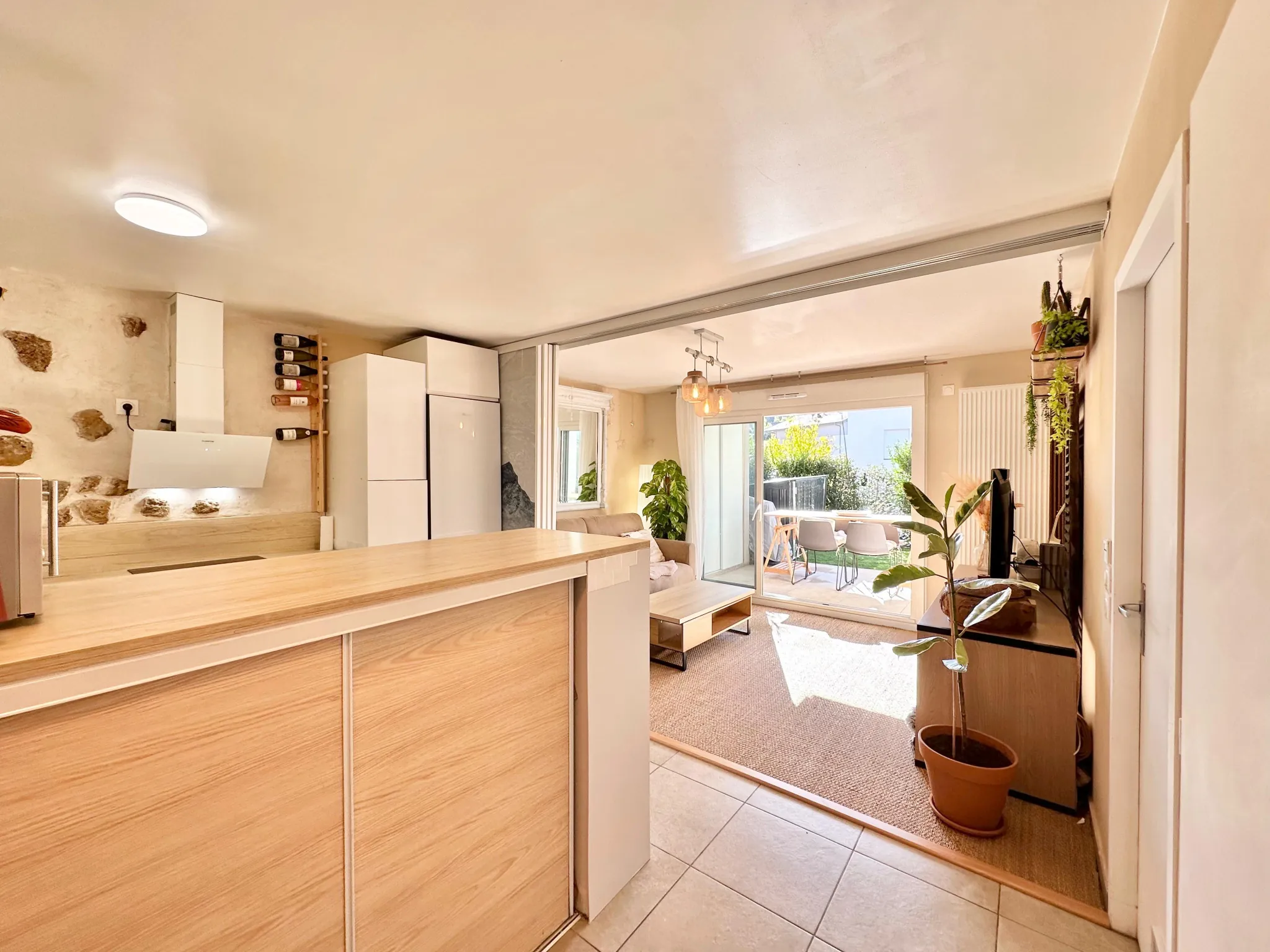 Appartement lumineux avec terrasse et jardin à Villy le Pelloux