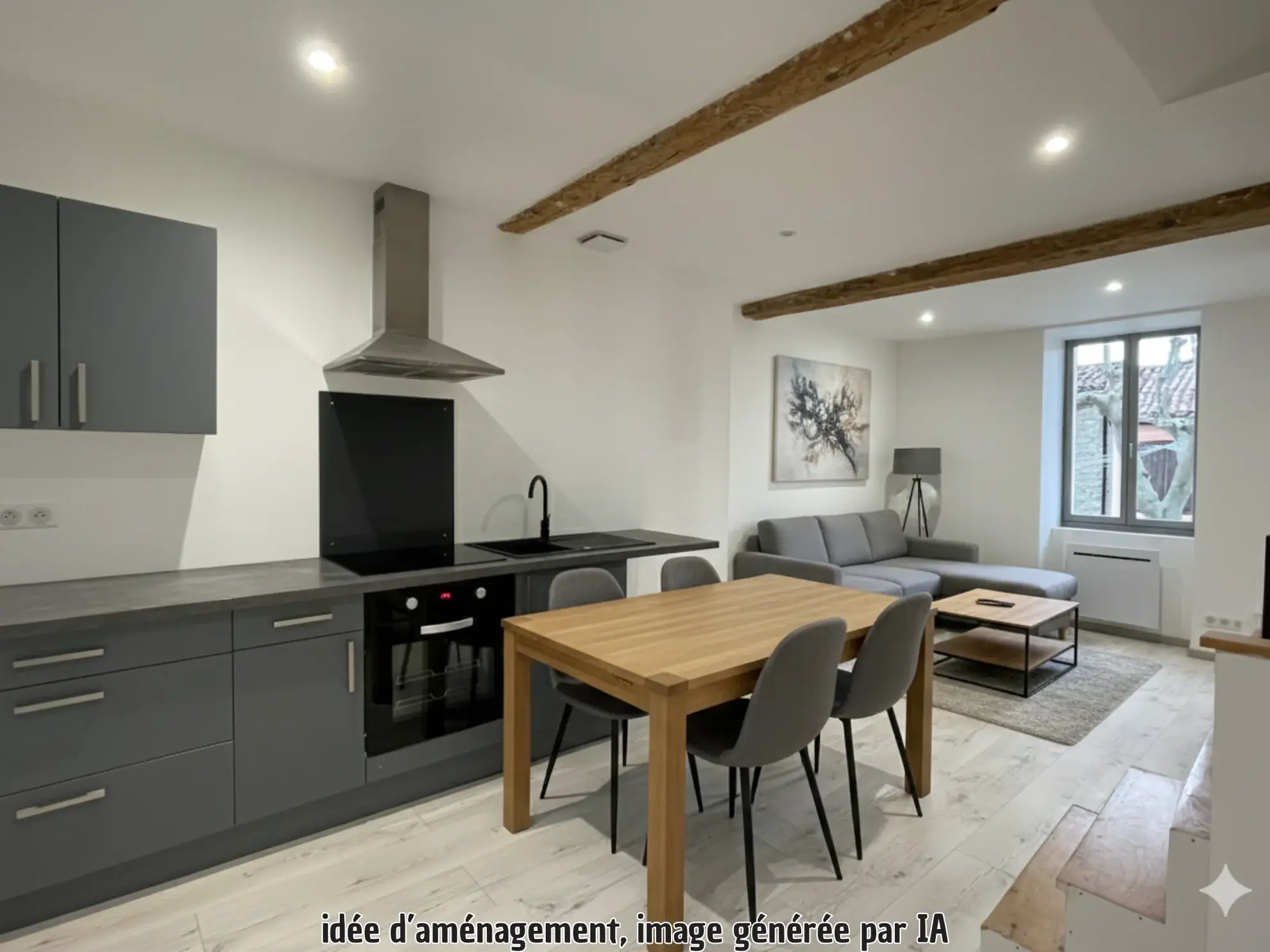 Maison de village rénovée de 67 m² à Villemoustaussou, investissement idéal 