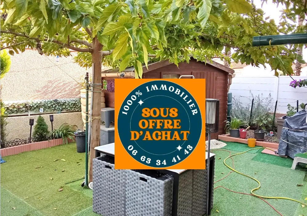 A vendre maison T3 de 52 m² avec jardin et parking à Valras Plage