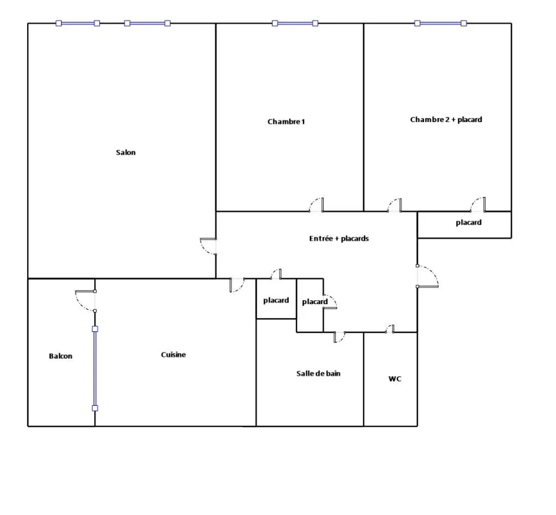 Appartement T3 de 62 m² en dernier étage avec balcon et parking à Clermont-Ferrand 