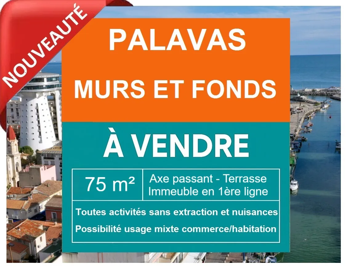 Immeuble en première ligne face à la mer à Palavas-les-Flots – Fonds de commerce et locaux mixtes