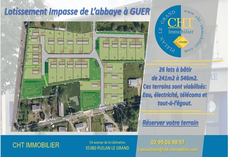 Terrain constructible de 253 m² à vendre à Guer (56) – Projet sur mesure 