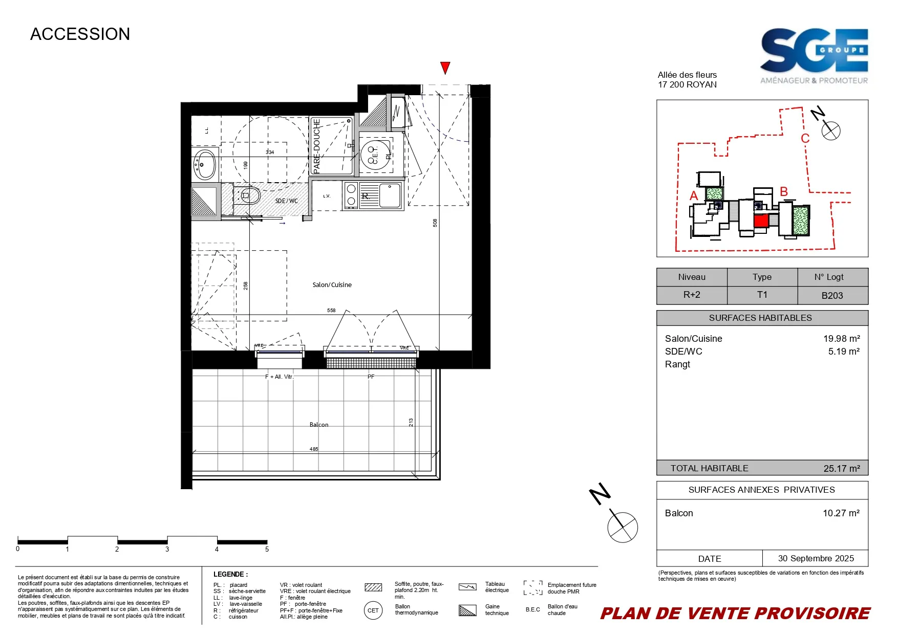 Appartement T1 neuf de 25 m² avec jardin privé près des plages de Royan 