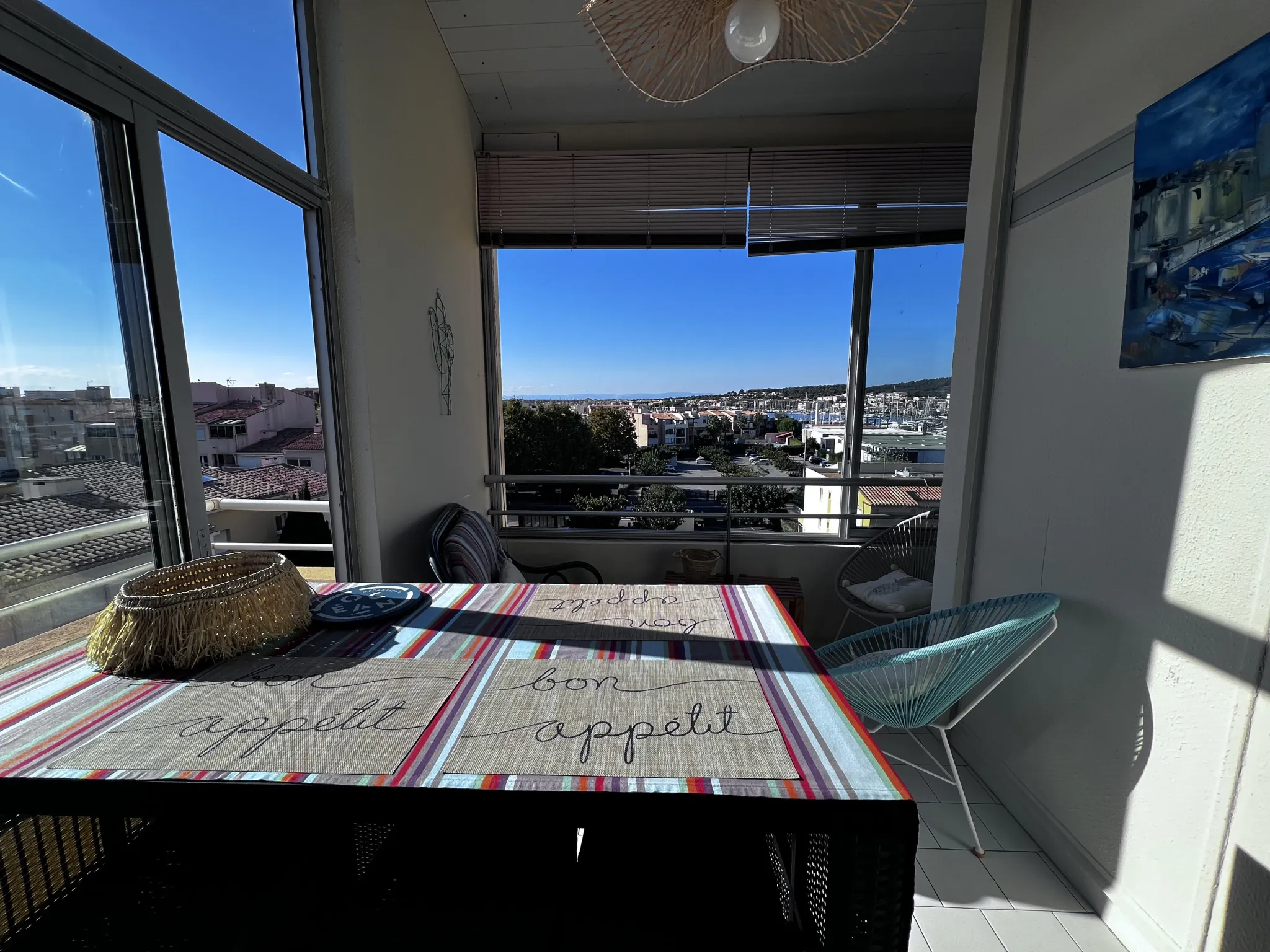 Appartement T2 avec mezzanine, garage et vue port à Cap d'Agde 