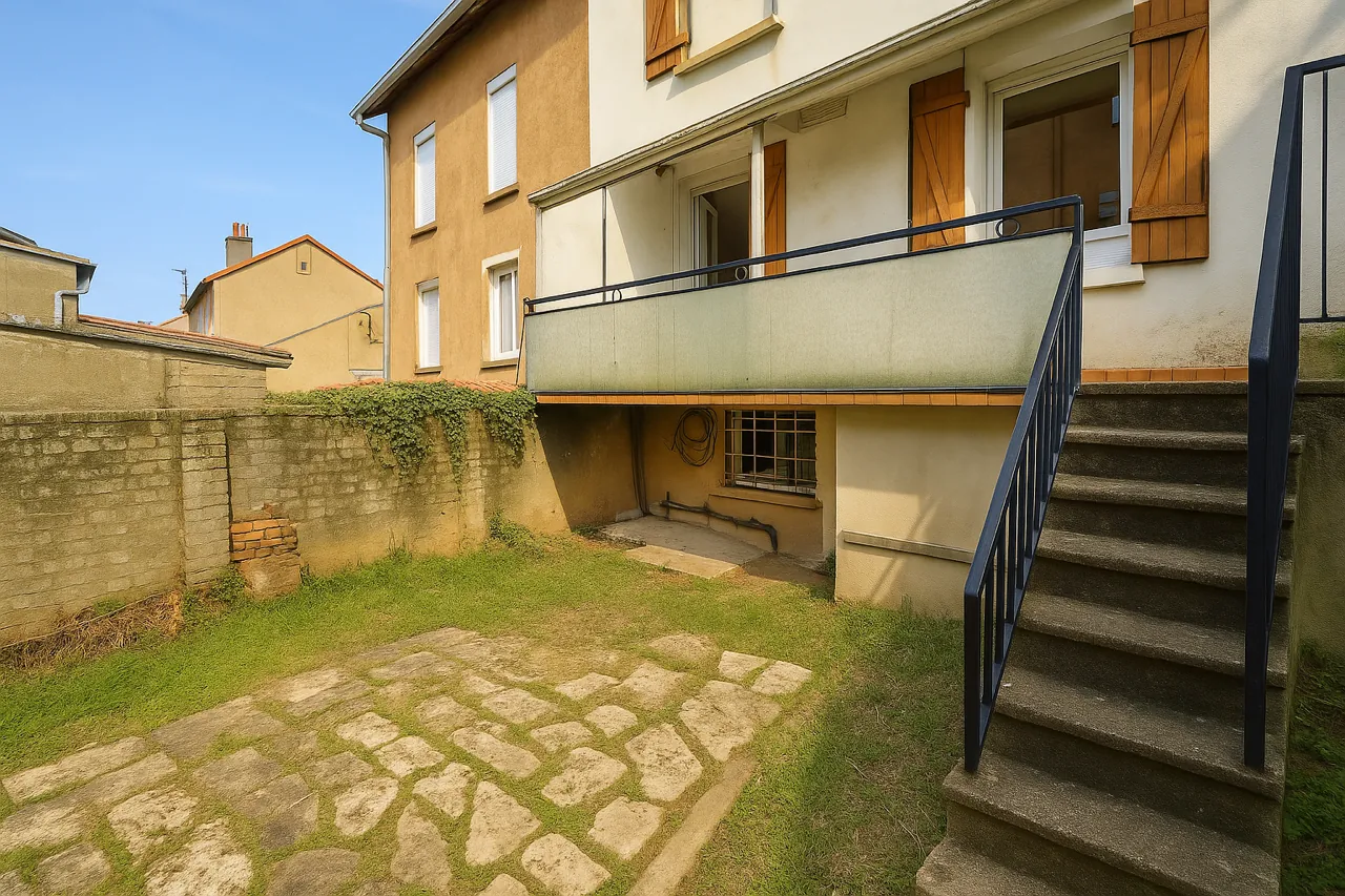 Maison mitoyenne à rénover à Longuyon avec 80 m² et potentiel d'aménagement 