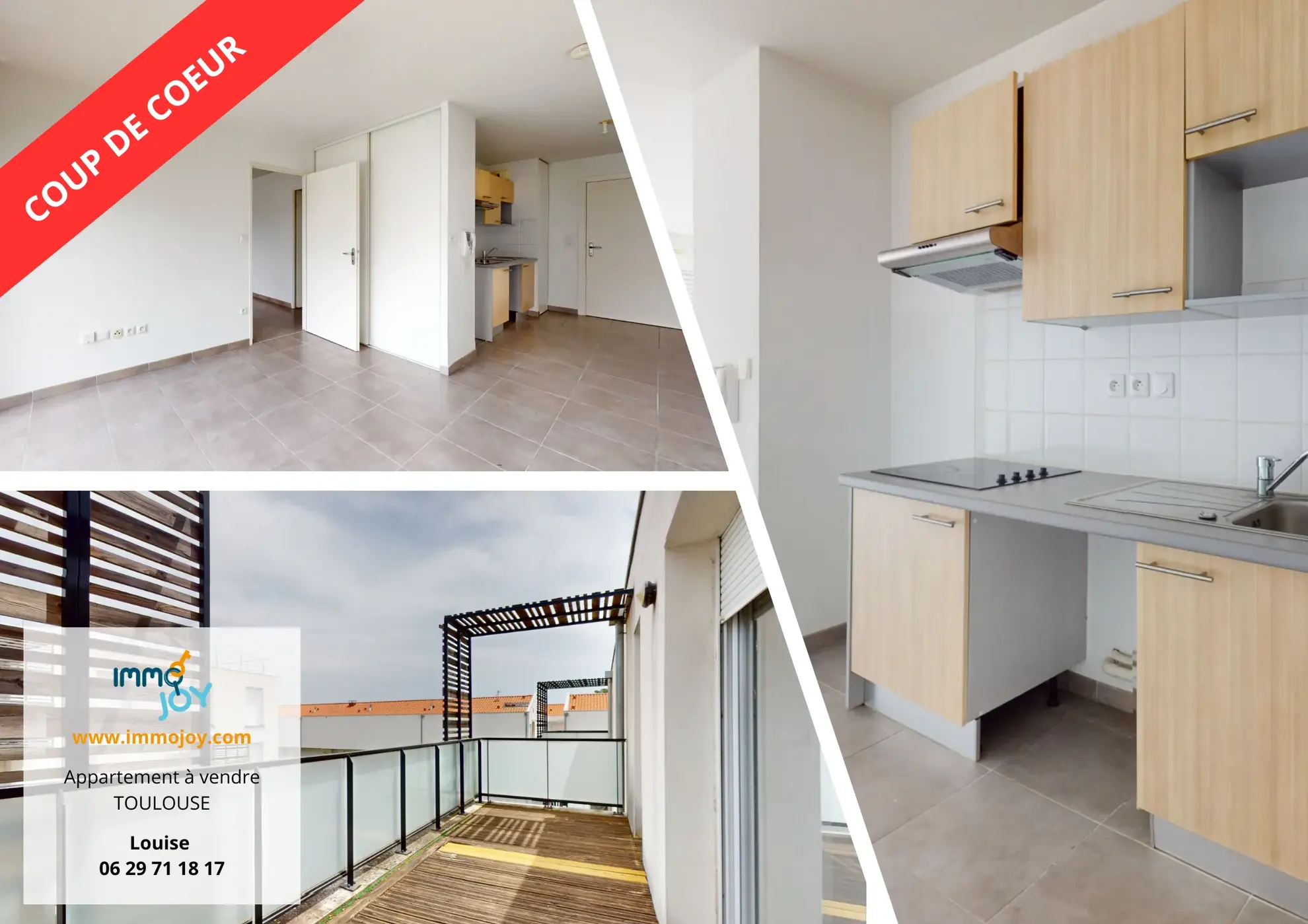 Appartement T2 lumineux avec terrasse et parking à Toulouse-Lalande