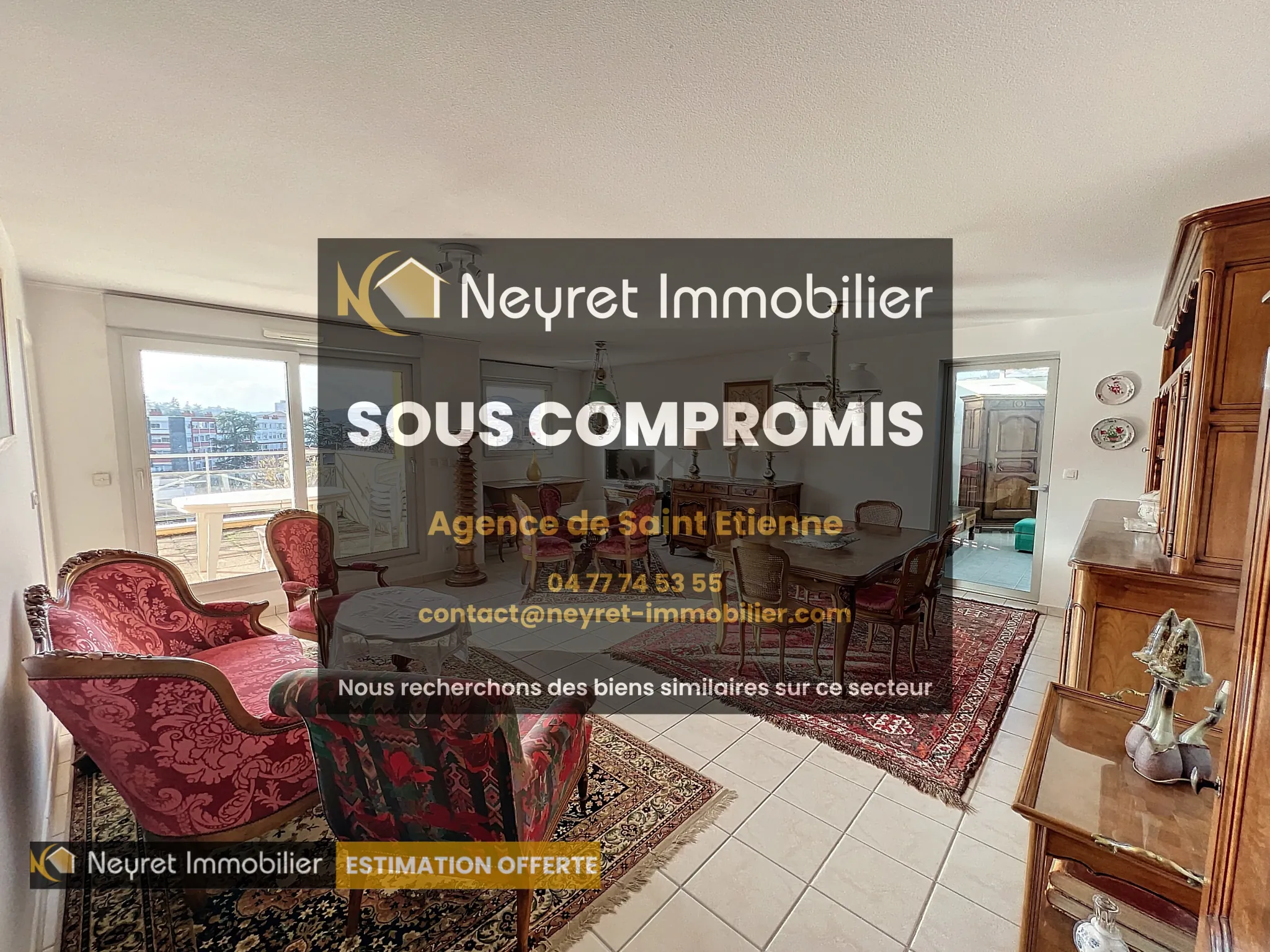 Appartement 127 m² avec terrasse et garage à Rive de Gier - Dernier étage 