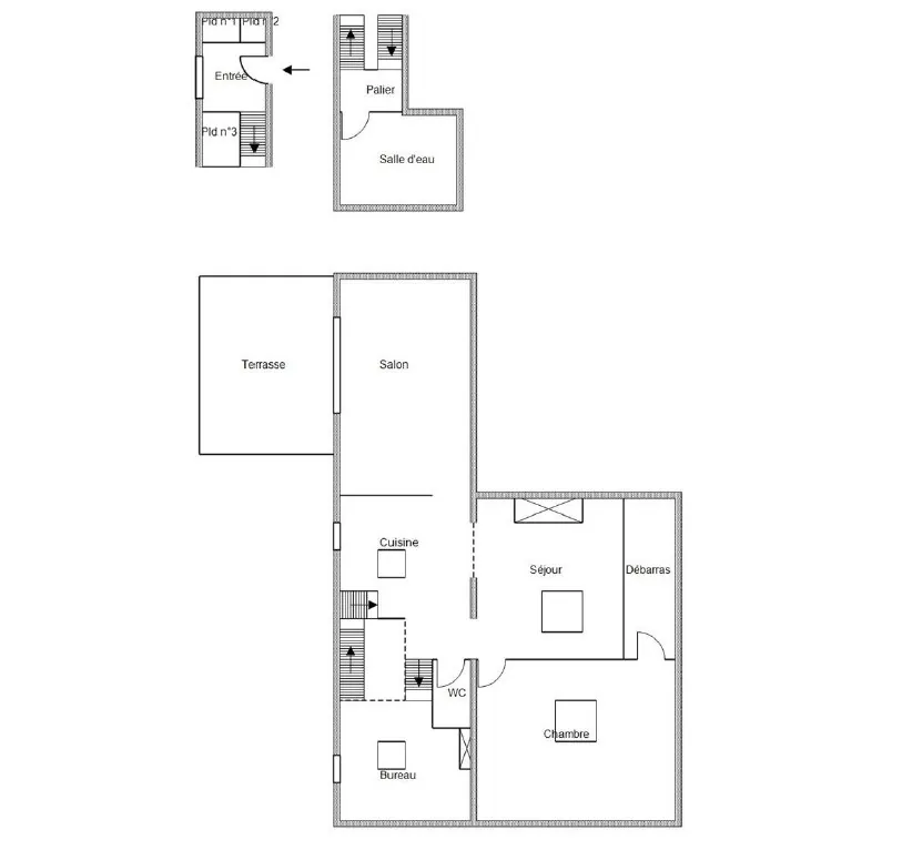 Appartement T3 en dernier étage avec terrasse à Nîmes - Charme et luminosité 