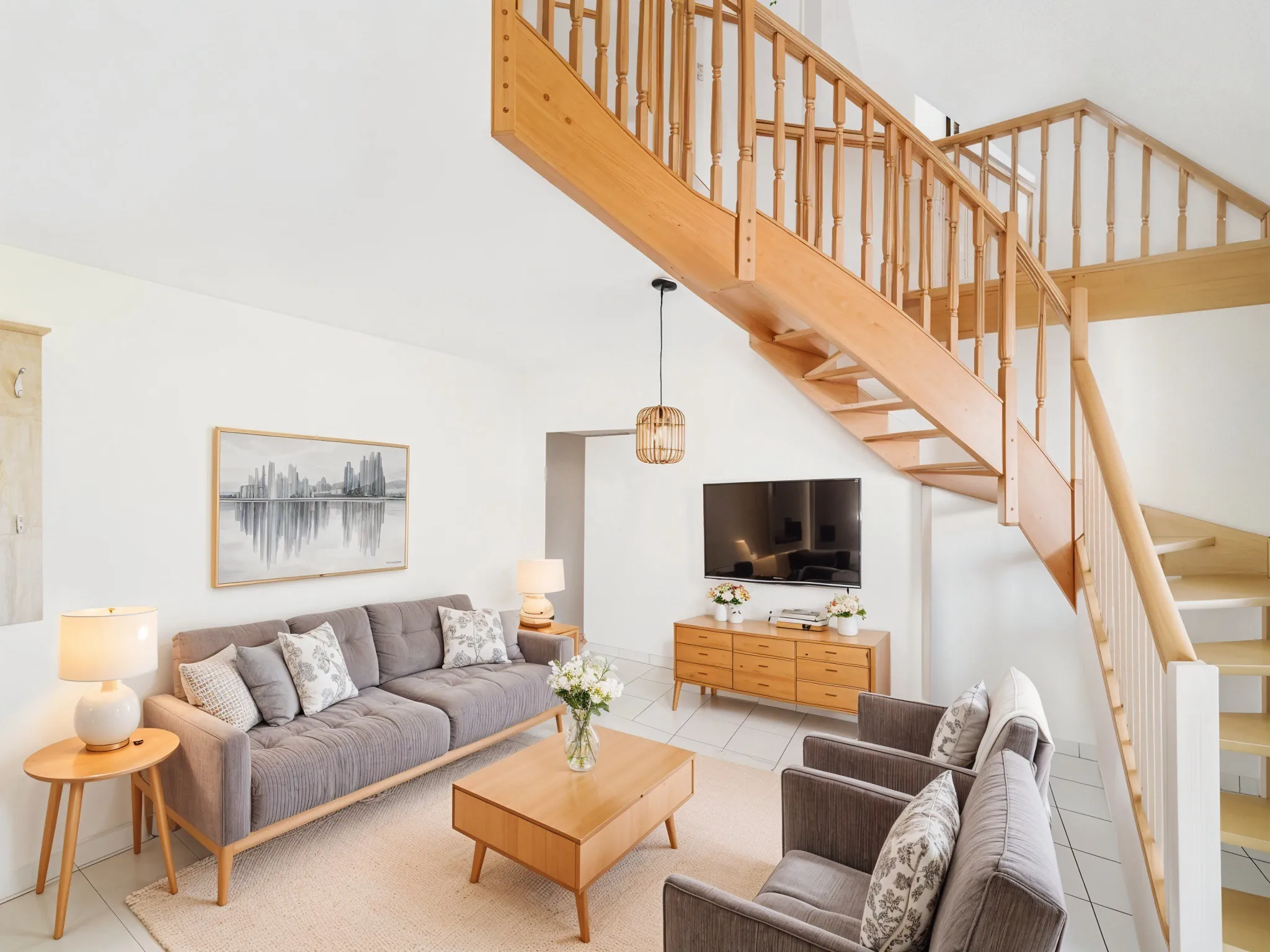 Appartement duplex 2/3 pièces à Village-Neuf avec garage et balcon