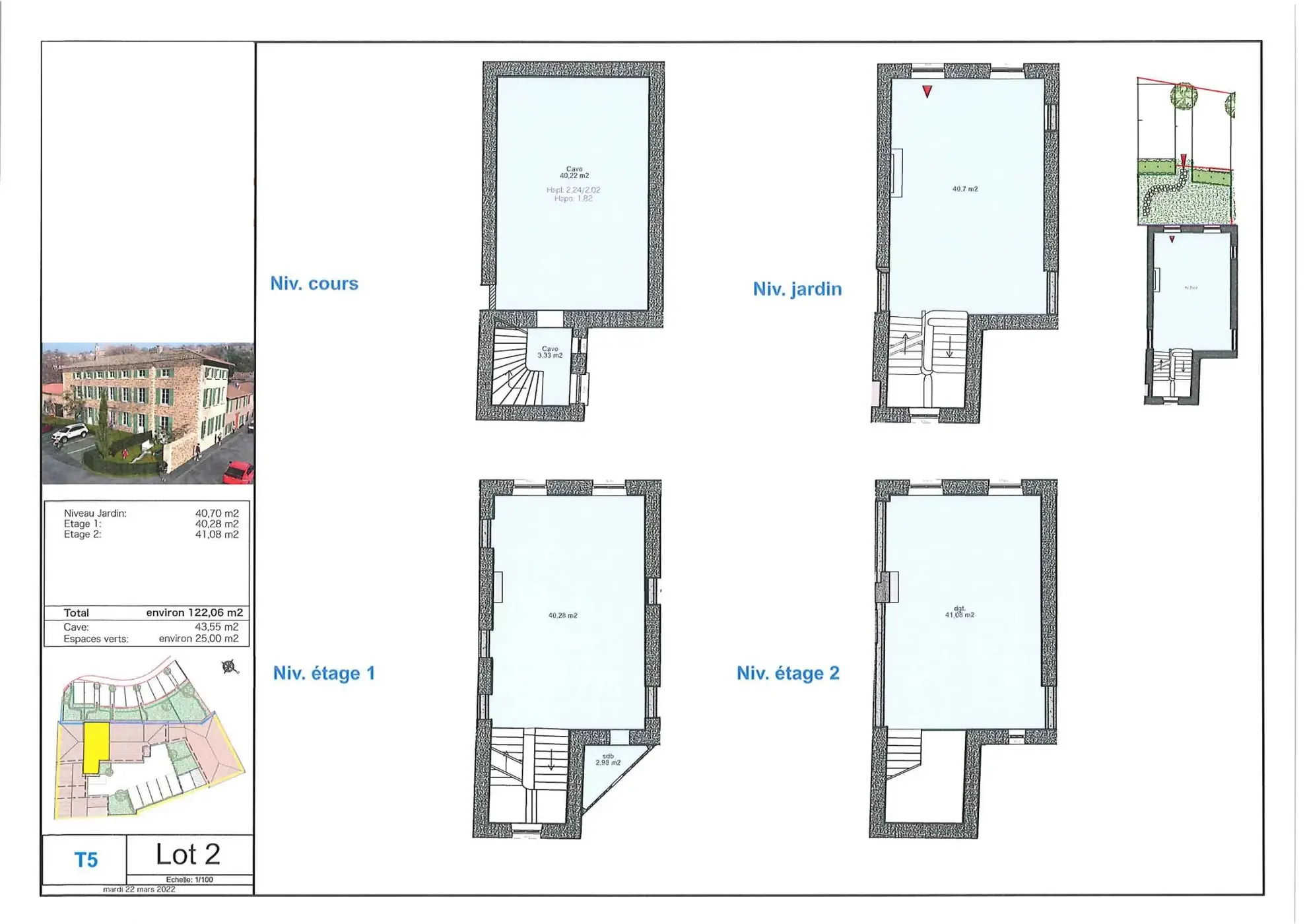 À vendre plateau brut à Guéreins – 126,75 m² avec terrasse et parking 
