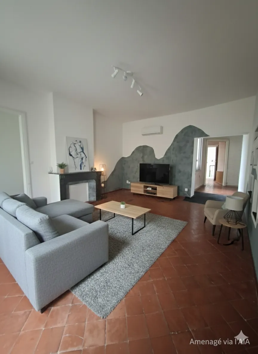 Appartement spacieux de 100 m2 en pierre en plein centre de Béziers