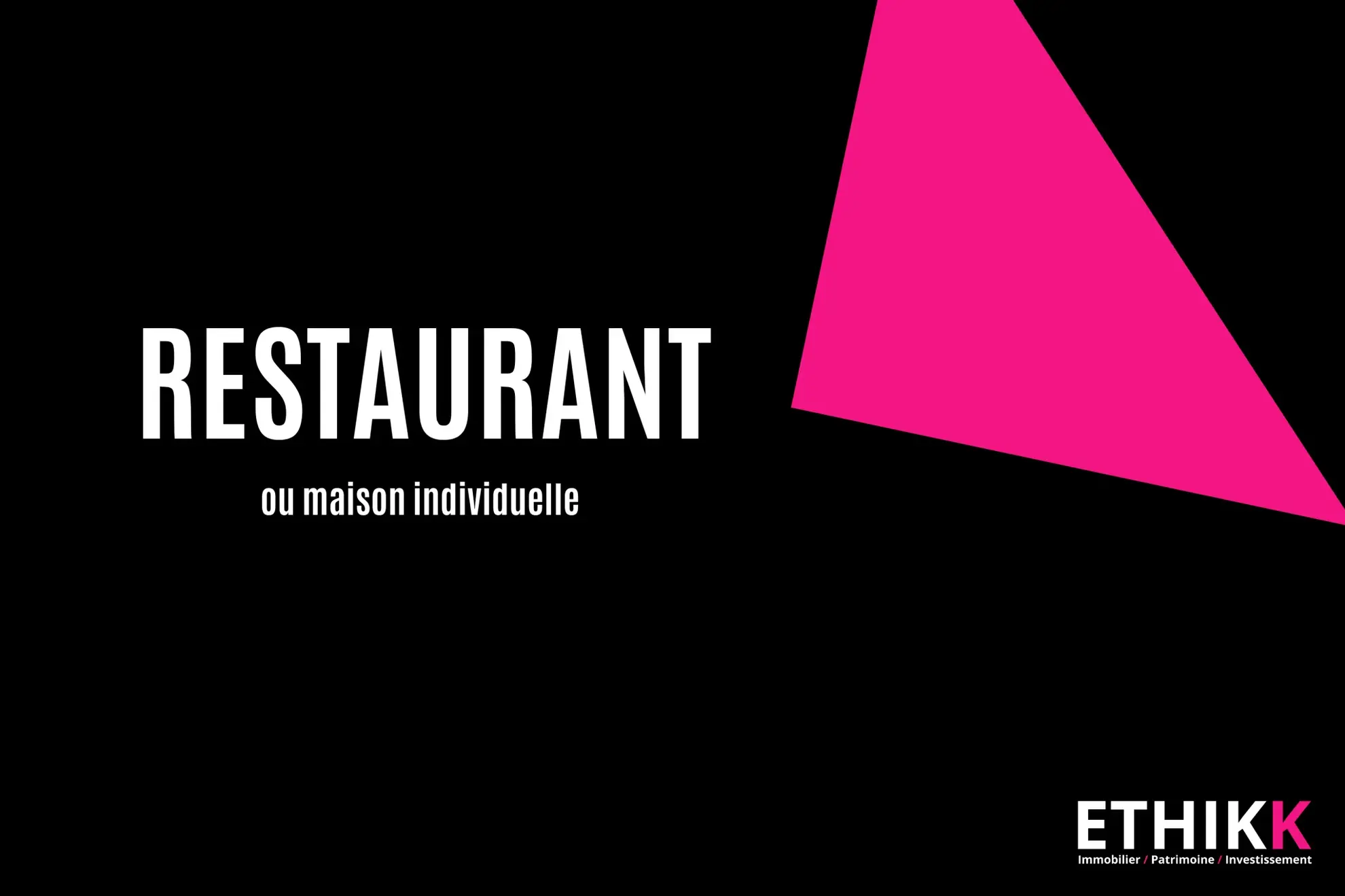Vente murs d'un restaurant avec fort potentiel à Pierrefitte