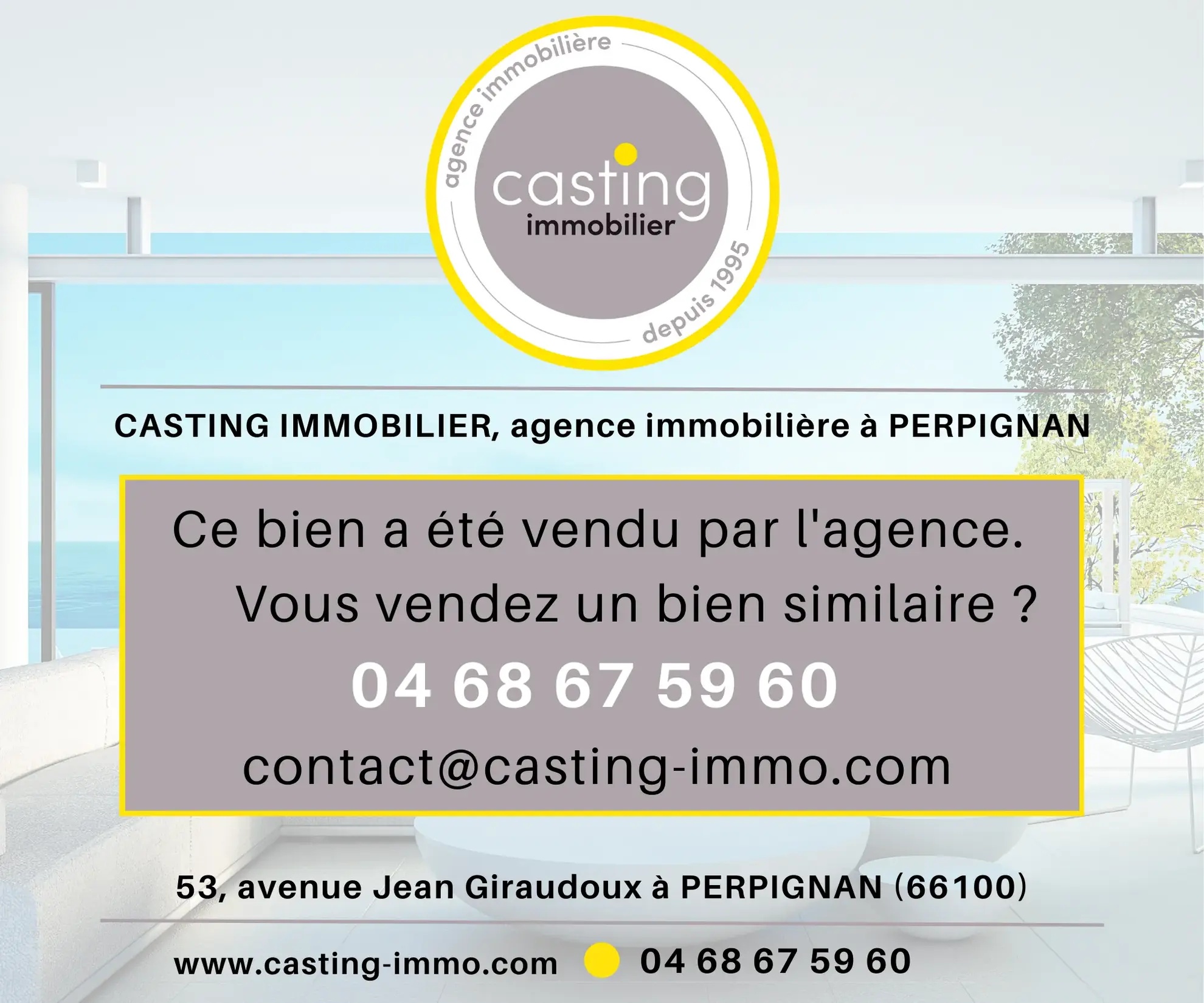 Appartement T3 avec terrasse et garage à Perpignan Saint-Gaudérique 