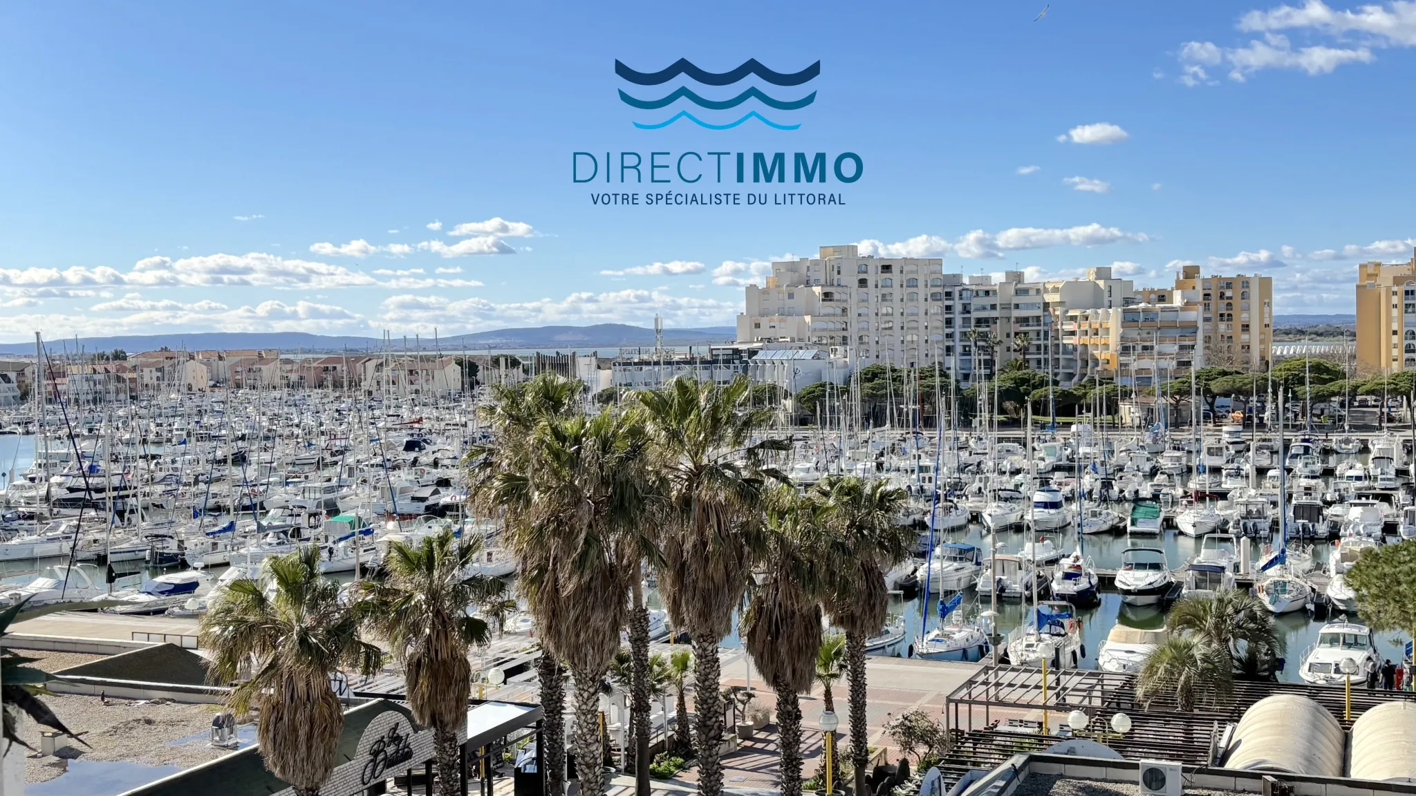 Magnifique appartement avec vue port à Carnon - 44m² rénovés