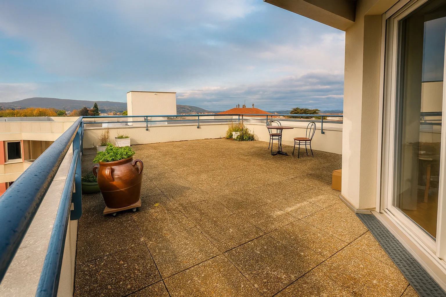 Appartement 4 pièces avec terrasse à Chamalieres – Vue panoramique et garage