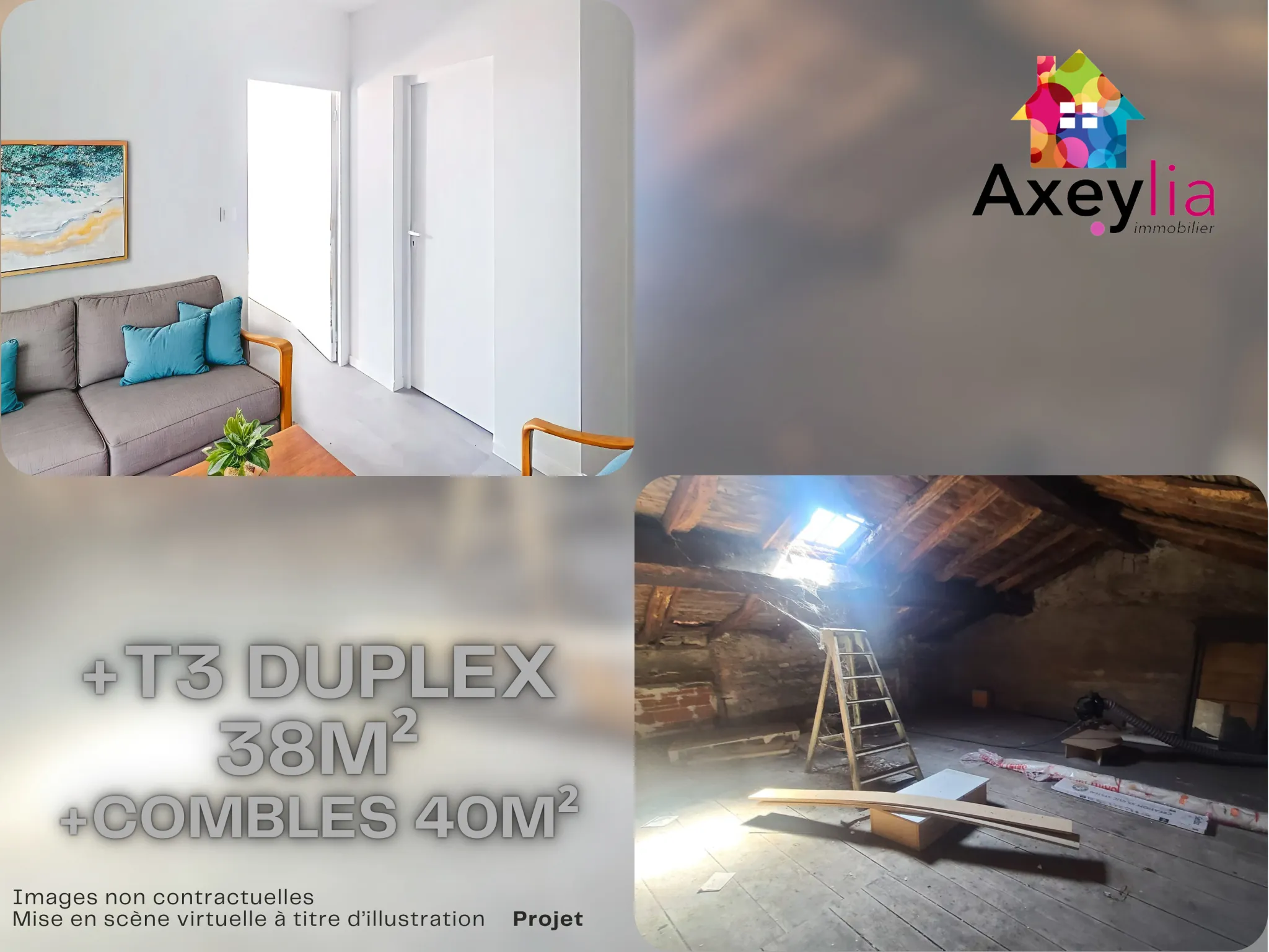 Immeuble ancien avec locaux commerciaux et appartements à Renaison proche Roanne 