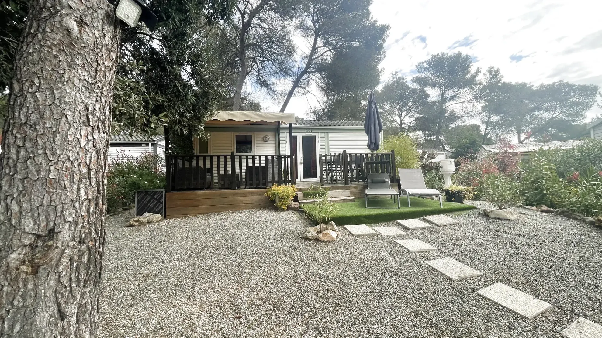 Mobilhome climatisé à vendre dans parc de loisirs 5 étoiles à Puget-sur-Argens