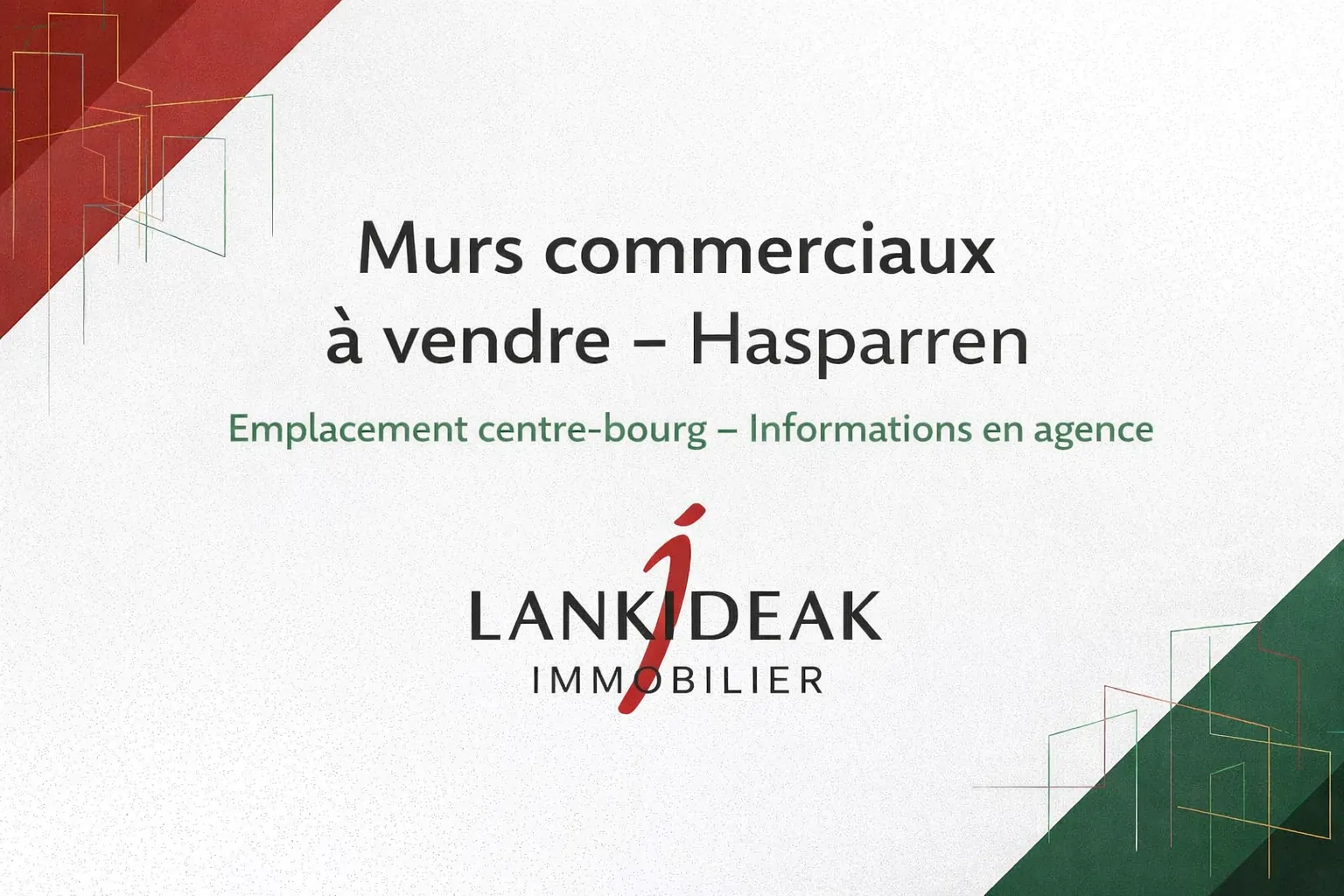 Local commercial à vendre à Hasparren, 70 m², excellente visibilité