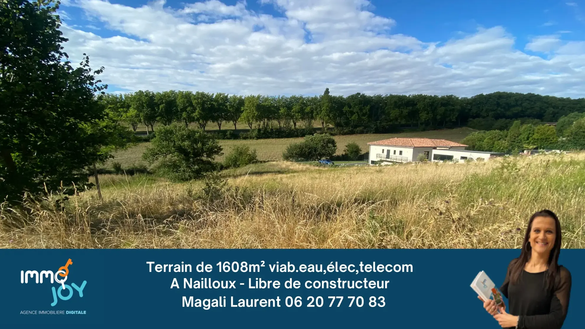 Terrain constructible de 1608 m² à Nailloux, proche écoles et voies rapides
