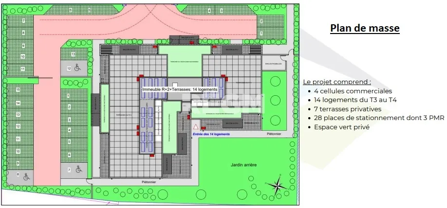 Appartement neuf 3 pièces avec balcon et parking à Rang du Fliers 