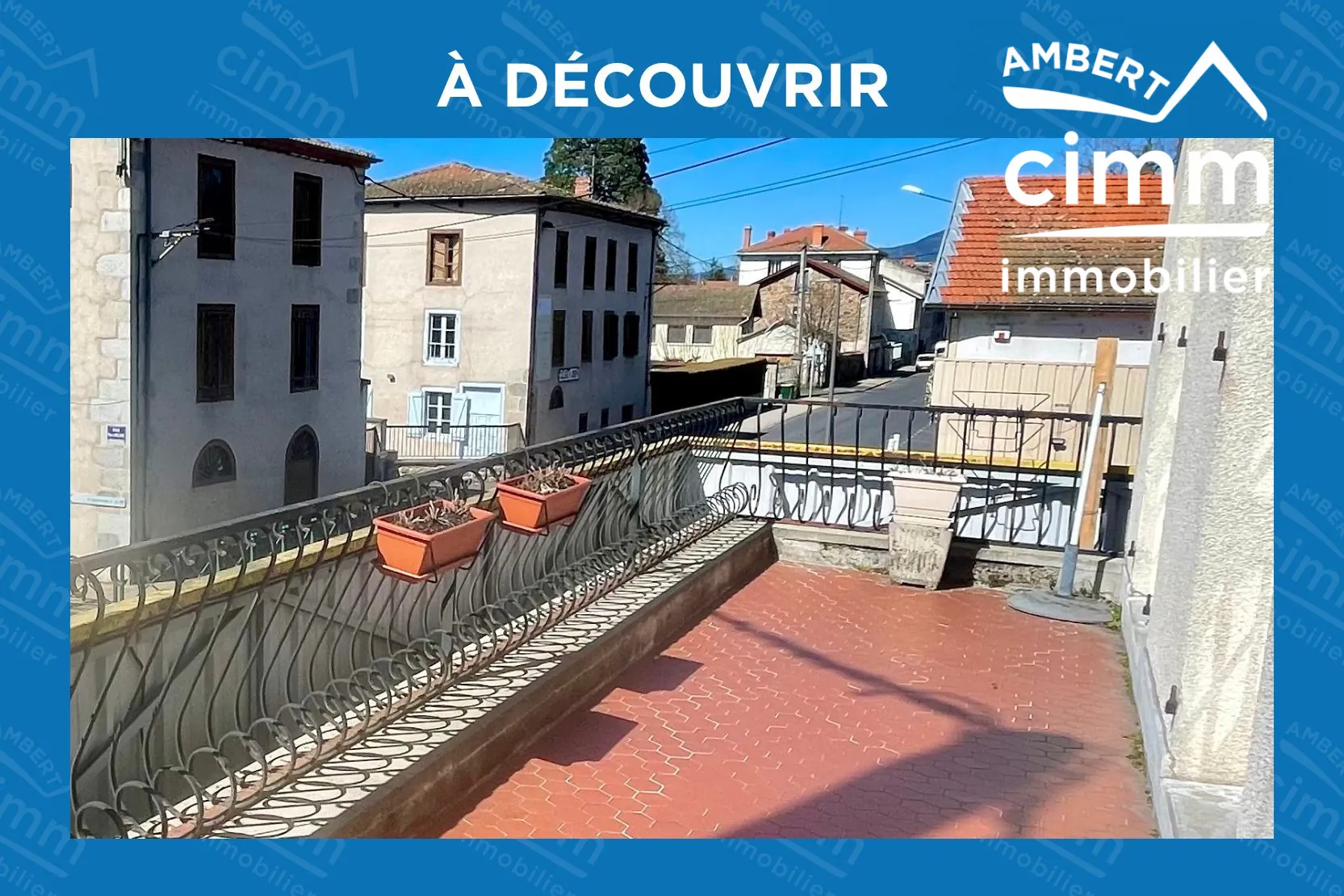 Appartement T5 avec terrasse et garage à Ambert – Centre-ville