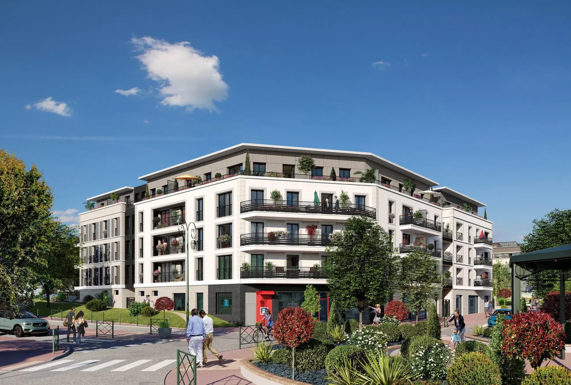 Appartement F2 à vendre à Les Clayes-sous-Bois dans résidence avec terrasse et stationnement