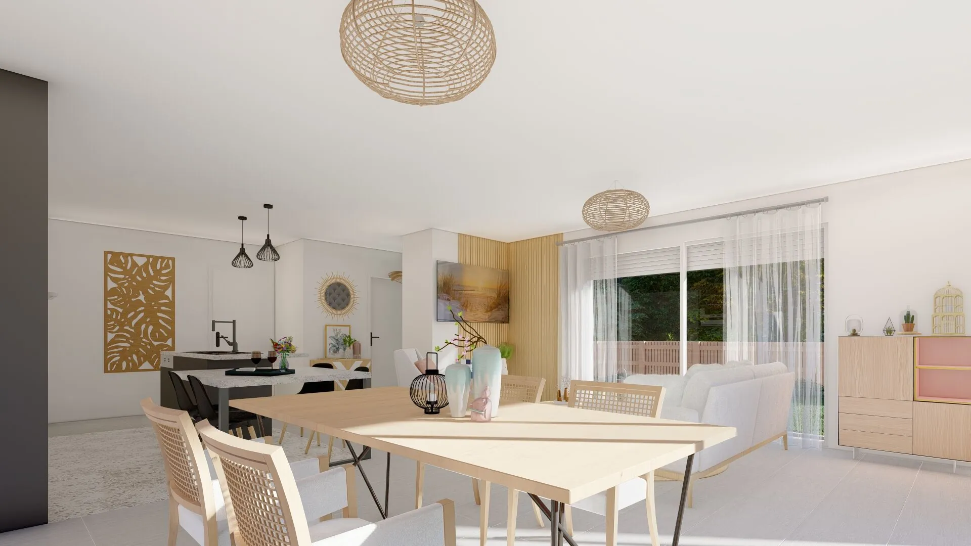 Maison neuve sur mesure à Oeyreluy – 100 m², 3 chambres, garage et terrasse 