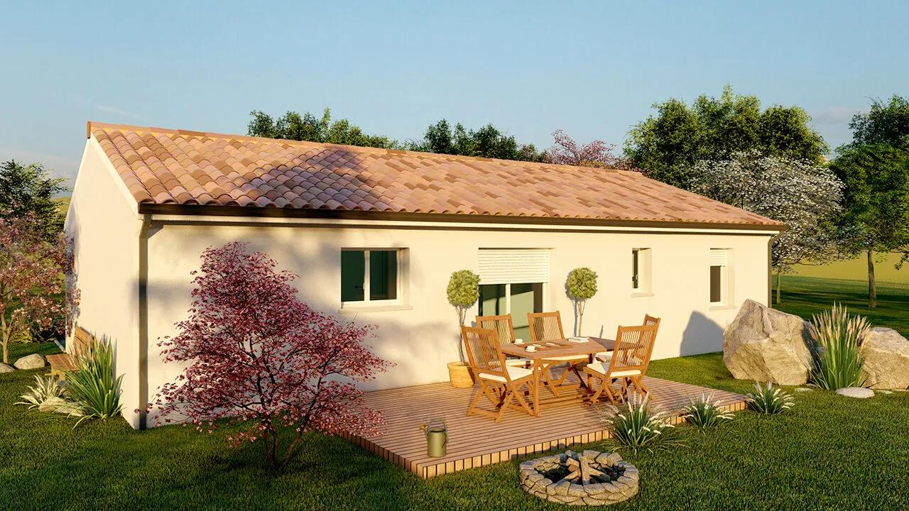 Maison neuve Paris : 3 chambres, grand espace de vie, garage en Dordogne 