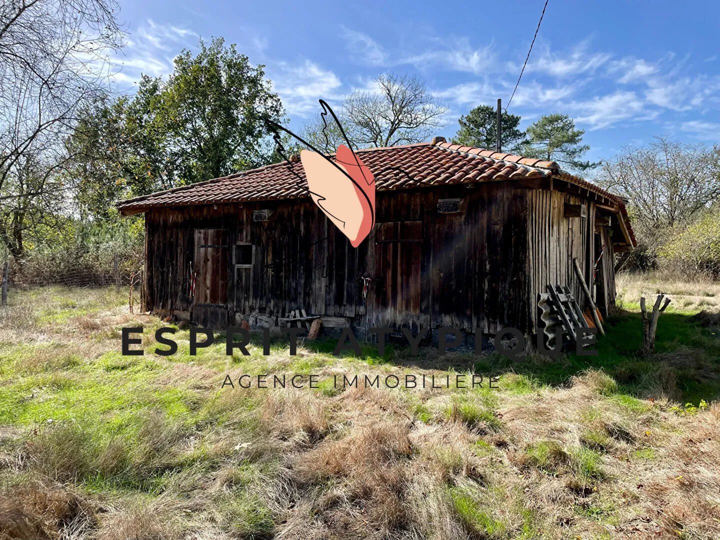 Maison authentique à rénover avec grand airial à Solférino, Landes 
