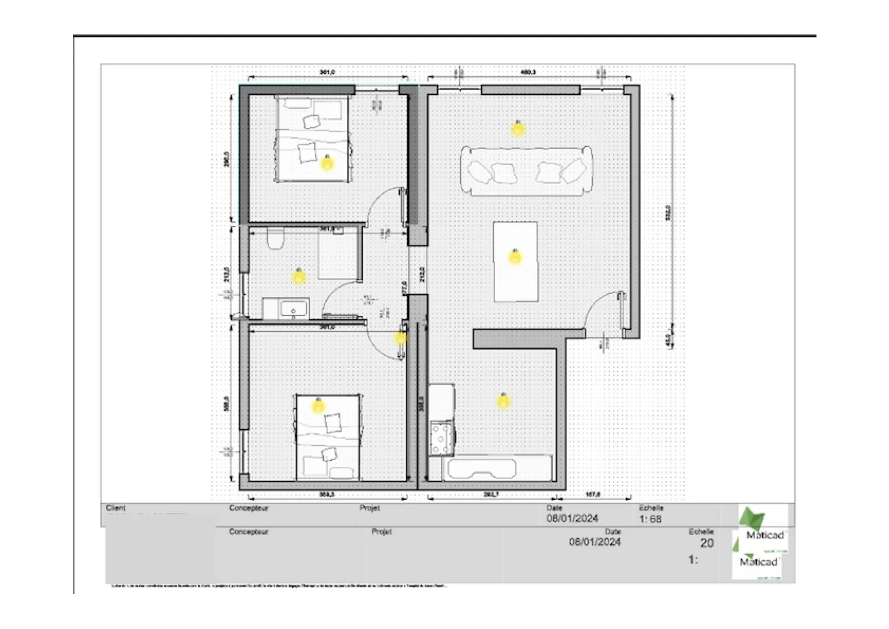 Appartement T3 à Olmeto - Hors d’eau, hors d’air, vue dégagée, 65m²