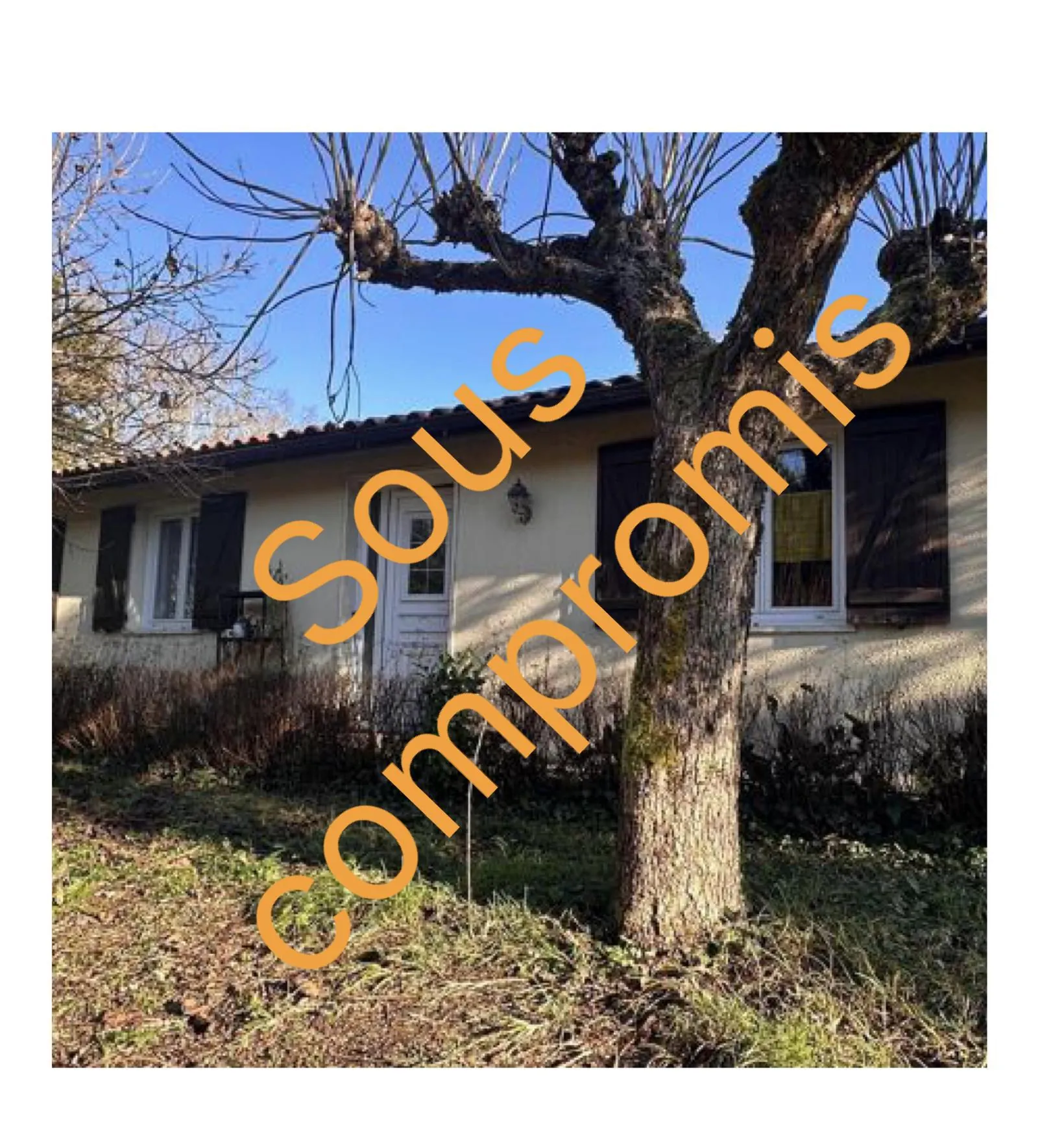 Maison de plain-pied à Cénac avec jardin et garage à rénover